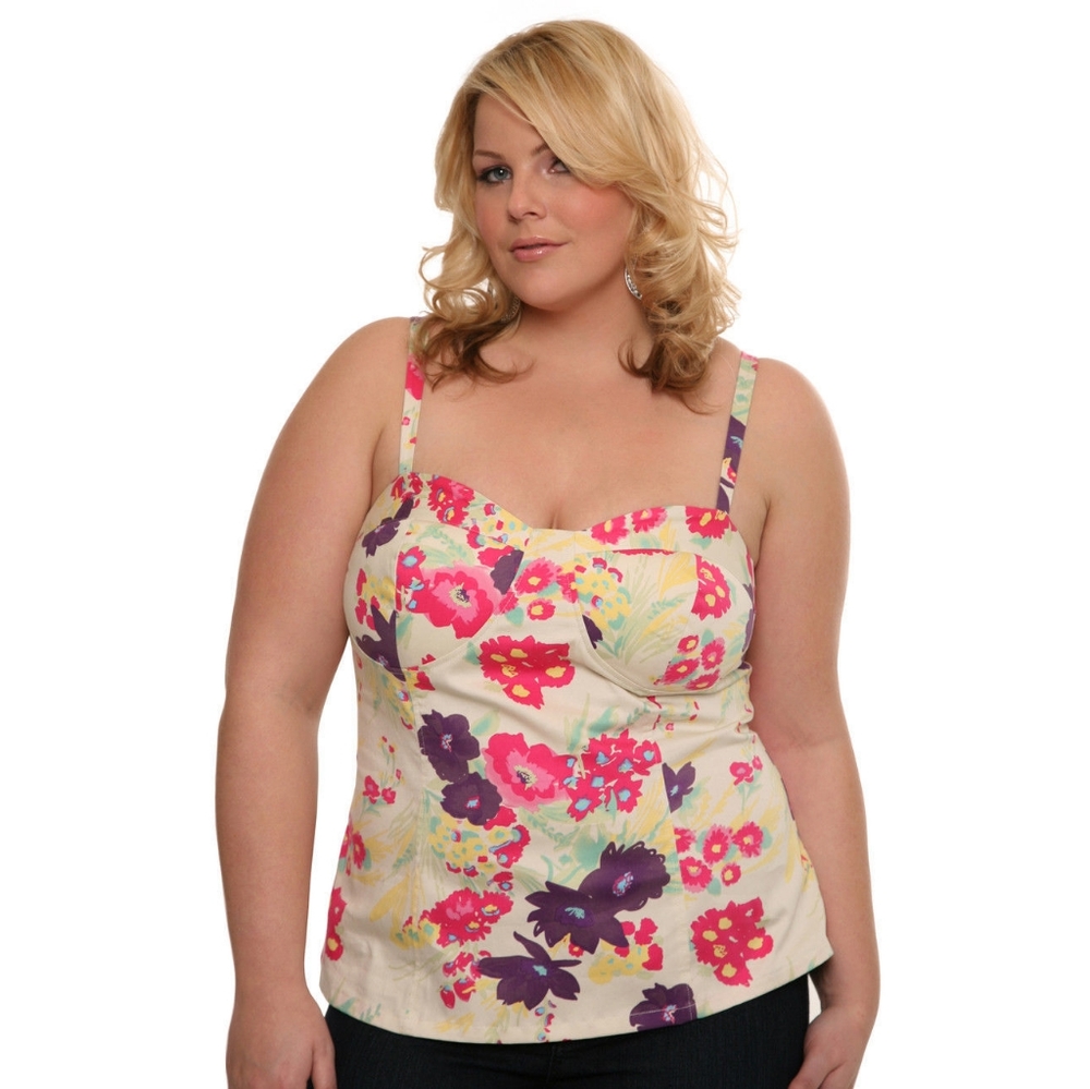 Torrid Poppy Bustier Style Top Y2K Size 1 XL
